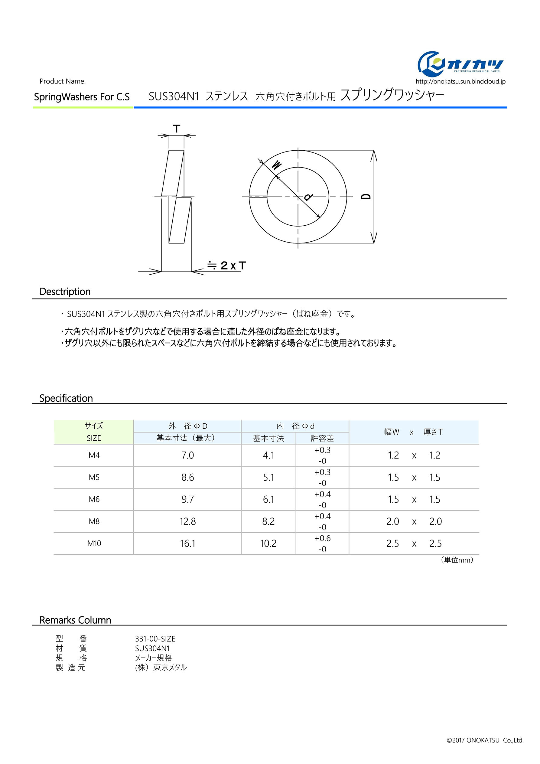 皿ばね座金（ＣＡＰ用（重荷重用サラバネW(CAP(ジュウ CDW-M20-H 標準(または鉄) 三価ホワイト 通販